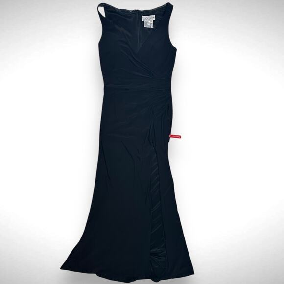 Mac Duggal‎ Ieena Women's 8 Ruched Sleeveless Mermaid Cut Ball Gown Black Formal - Picture 2 of 10